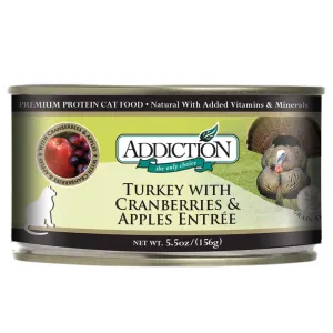 Addiction Turkey With Cranberries & Apples Entree Canned Cat Food 156g