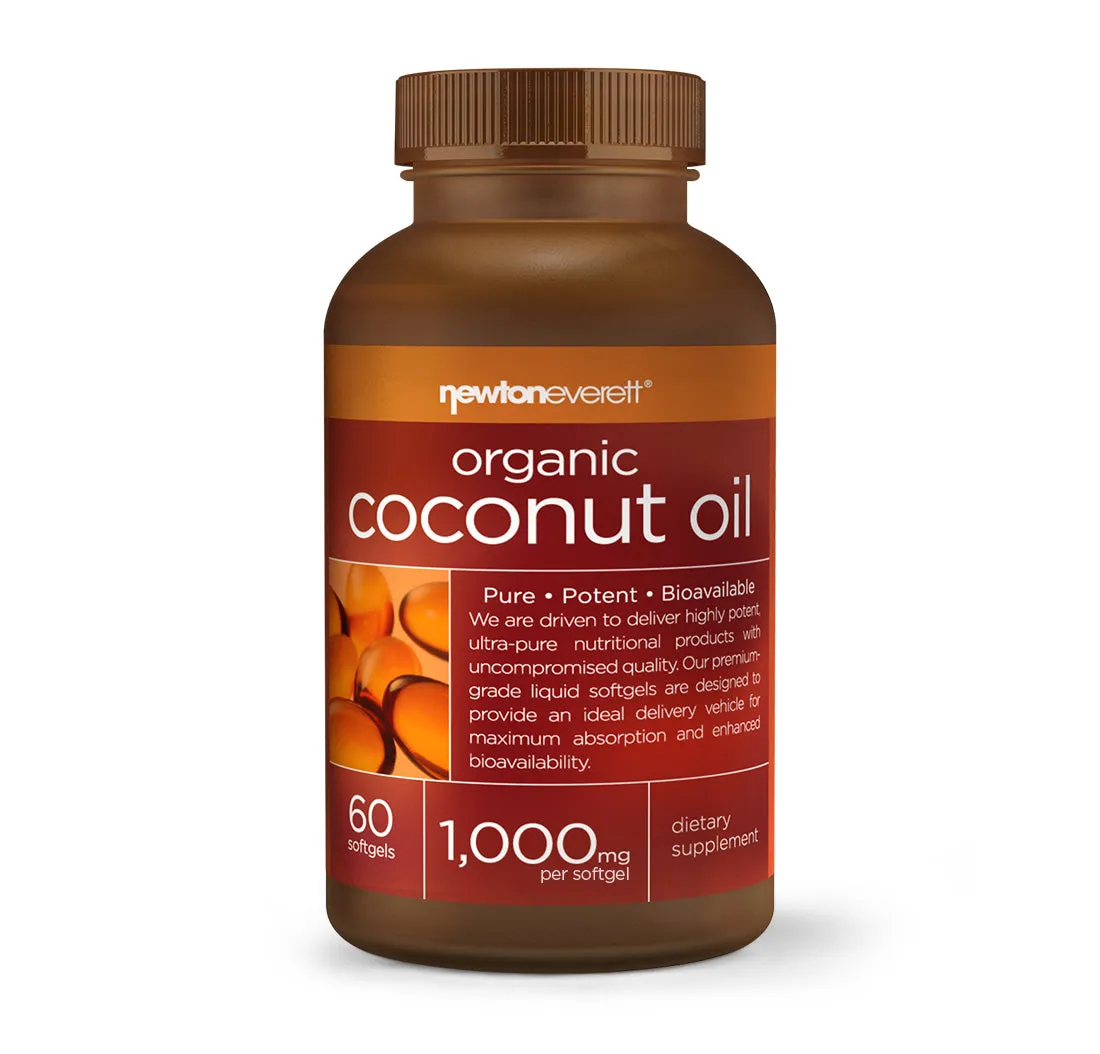 COCONUT OIL (Organic) 1000mg 60 Softgels