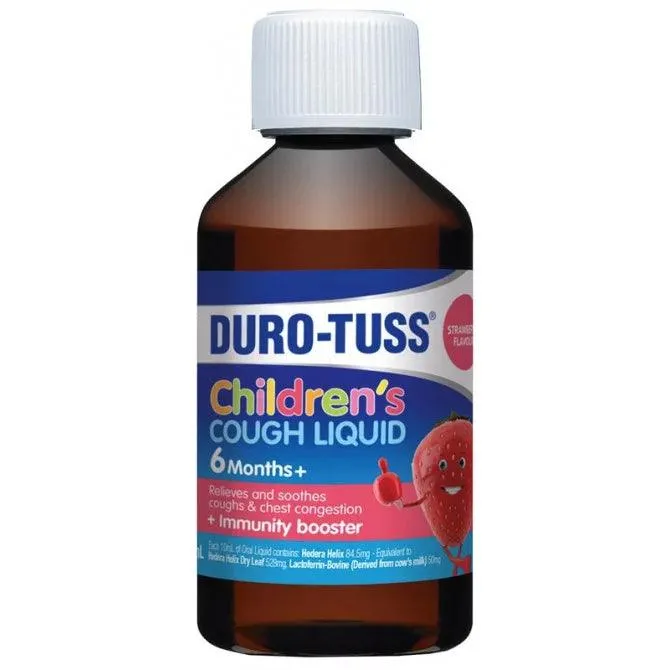 Durotuss Childrens Cough Liquid Strawberry 200ml