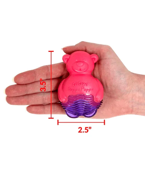 Gigwi - Suppa Puppa Dog Toy Squeaky Rubber Toy Bear