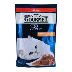 GOURMET POUCH PERLE WITH BEEF 85GM 1X24