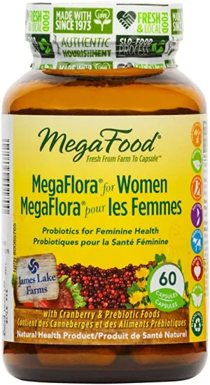 MegaFood Megaflora For Women 60 Vegetarian Capsules