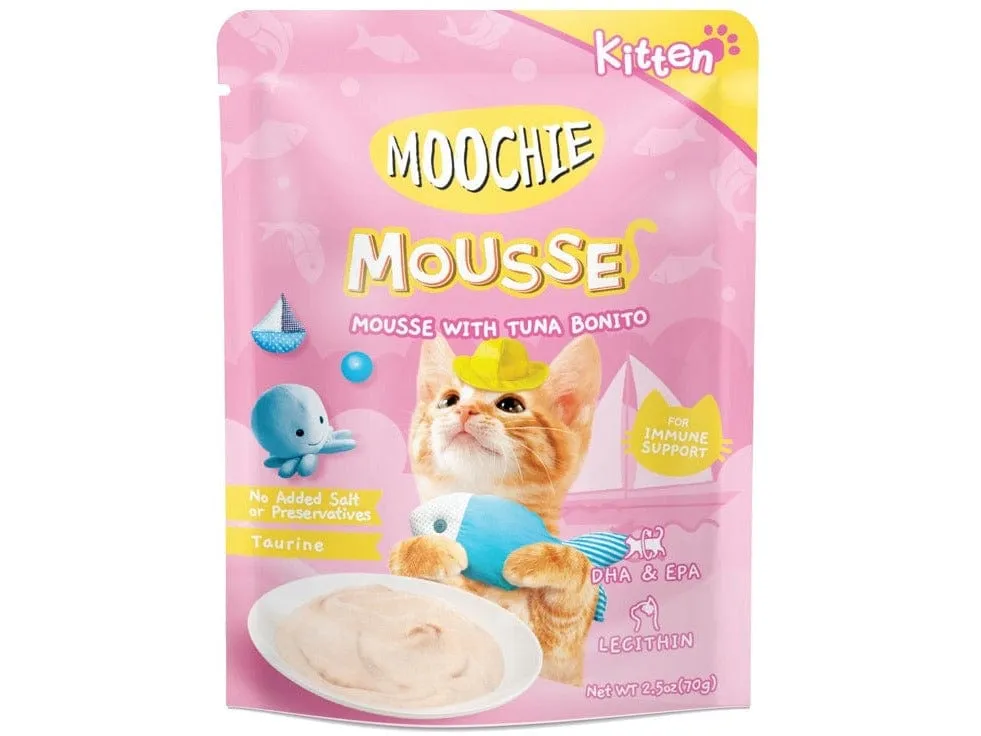 Moochie Kitten Mousse With Tuna Bonito  12X70G.  Pouch