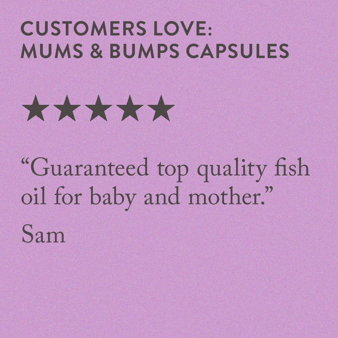 Mums & Bumps Omega-3 Fish Oil Capsules For Pregnancy