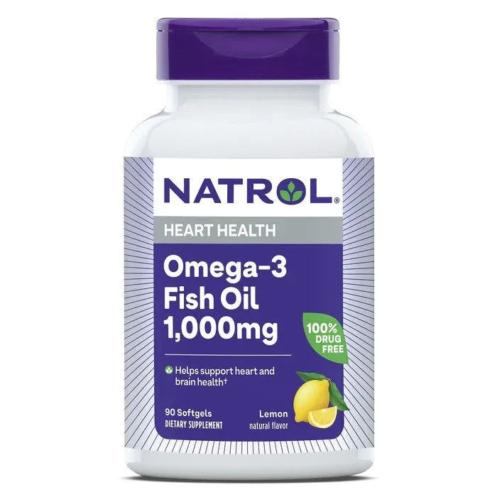 Natrol Omega-3 Fish Oil  Lemon 1,000 mg 90 Softgel