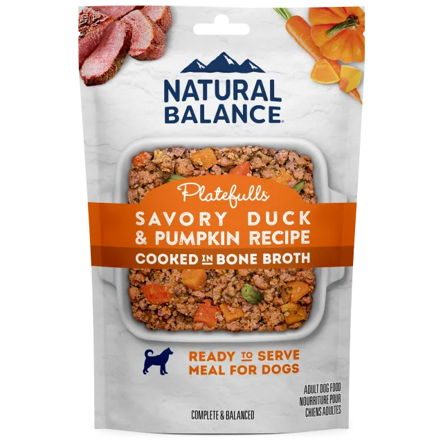 Natural Balance Platefulls Savory Duck & Pumpkin Recipe Ready to Serve Dog Food