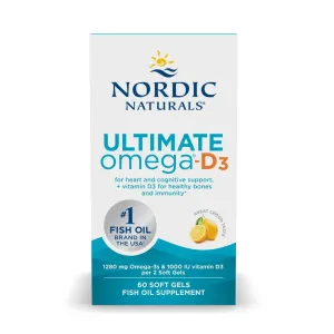 Nordic Naturals Ultimate Omega D3 60 Softgels