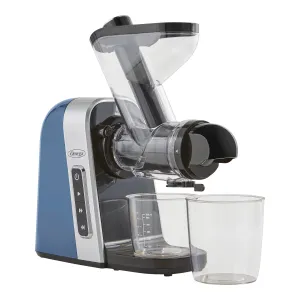 Omega Slow Masticating Juicer, BPA Free with Wide Mouth, MM400, Blue