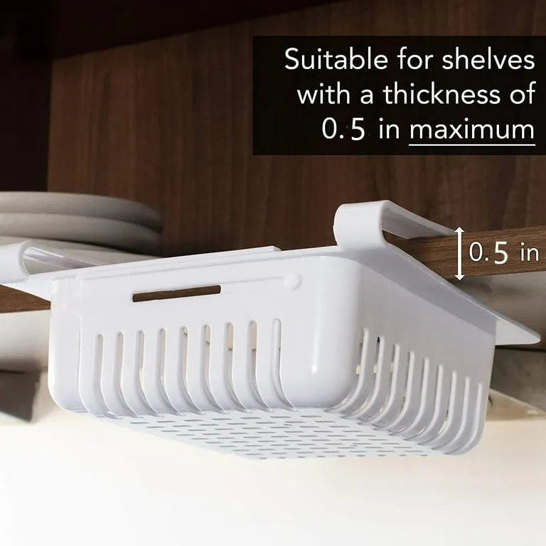 Plastic Retractable Refrigerator Shelf Basket Small