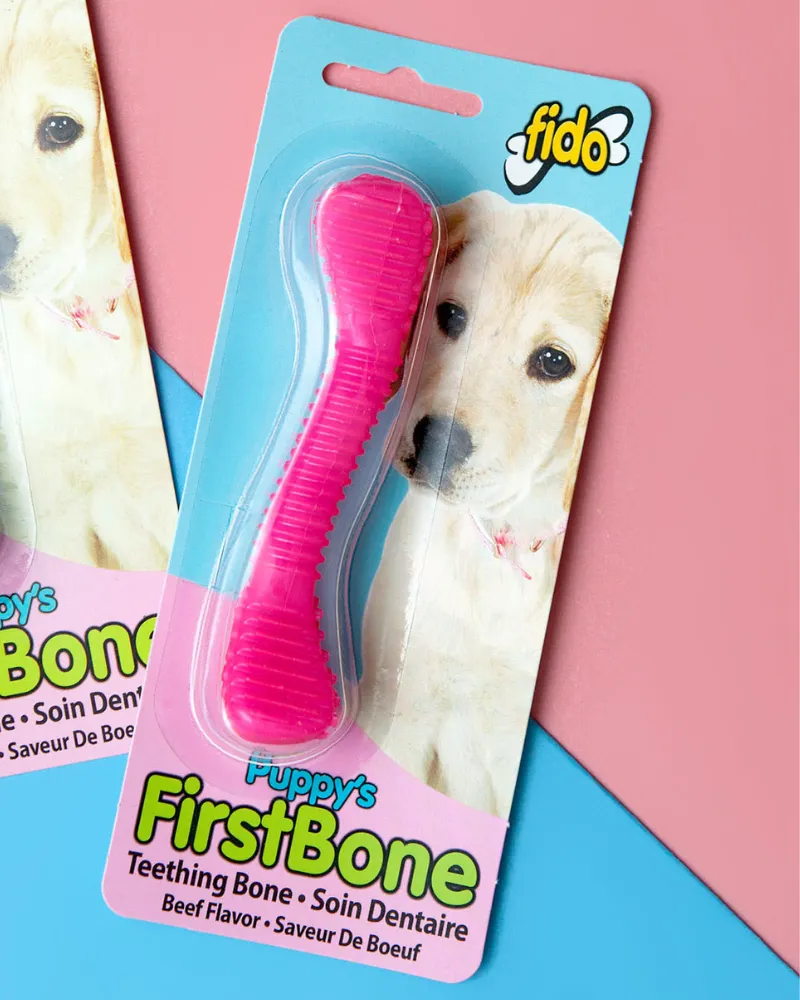 Puppy's First Bone Teething Toy (Made in the USA)