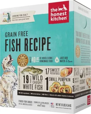 The Honest Kitchen Dog Dehydrated Grain-Free Fish Recipe (Zeal) 10lb