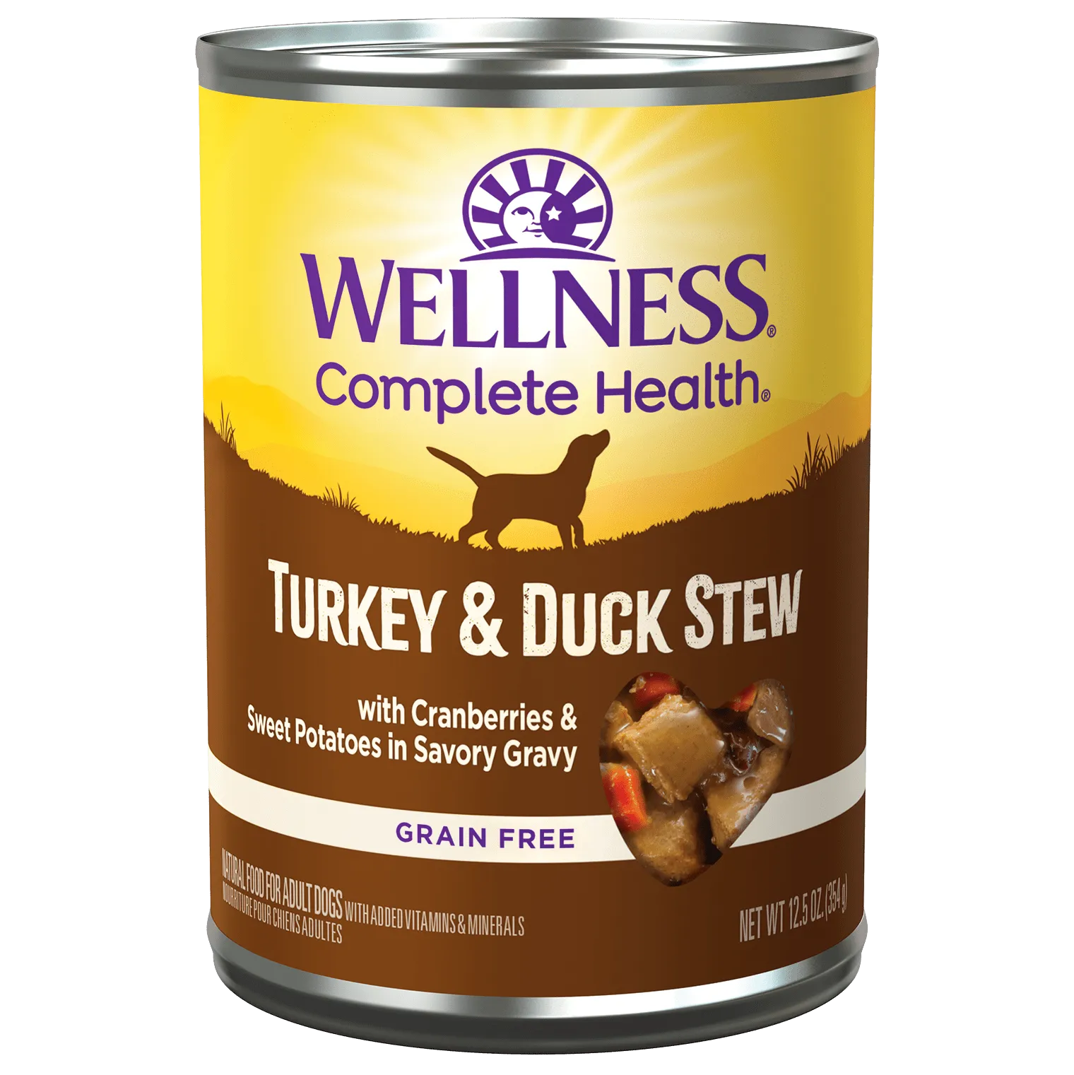 Wellness® Turkey & Duck Stew Wet Dog Food, 12.5-oz Case of 12