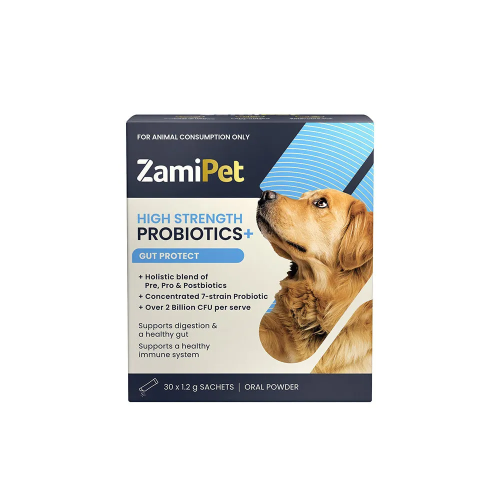 ZamiPet High Strength Probiotics  Gut Protect Dogs 30 x 1.2g