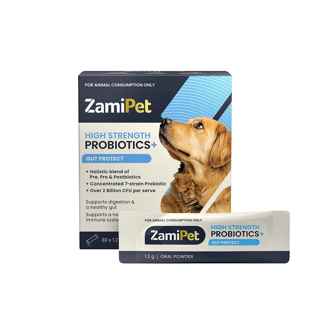 ZamiPet High Strength Probiotics  Gut Protect Dogs 30 x 1.2g