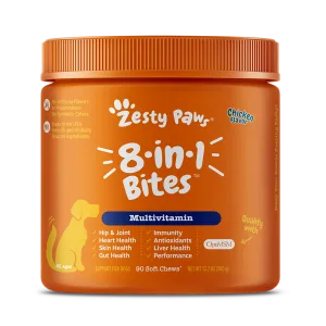 Zesty Paws Dog 8-in-1 Multifunctional Bites Chicken 90soft chews